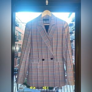 Rag and Bone Blazer in Size 2- Blue and Red- this is super trendy!